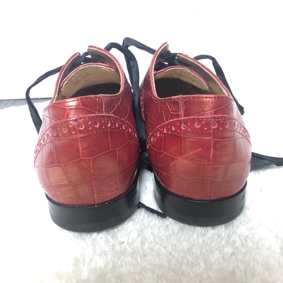 Cole Haan Red Metallic Breslyn Oxfords - Picture 4 of 8